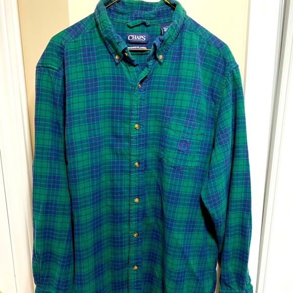 Chaps Other - Chaps Brushed Flannel Green Shirt